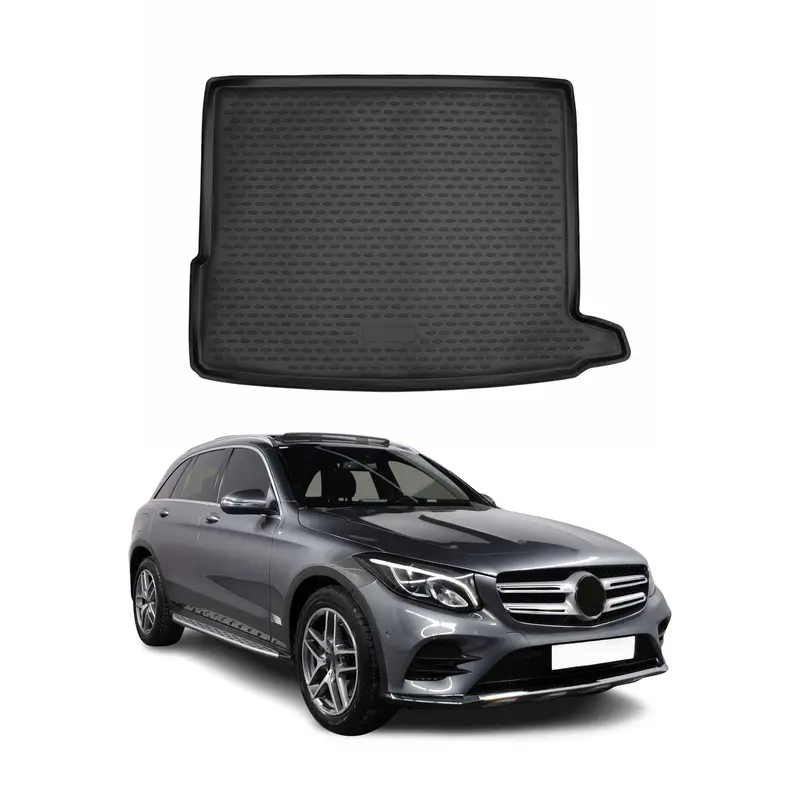 OMAC Tapis De Coffre pour Mercedes GLC X253 C253 2015-2022 en caoutchouc Noir