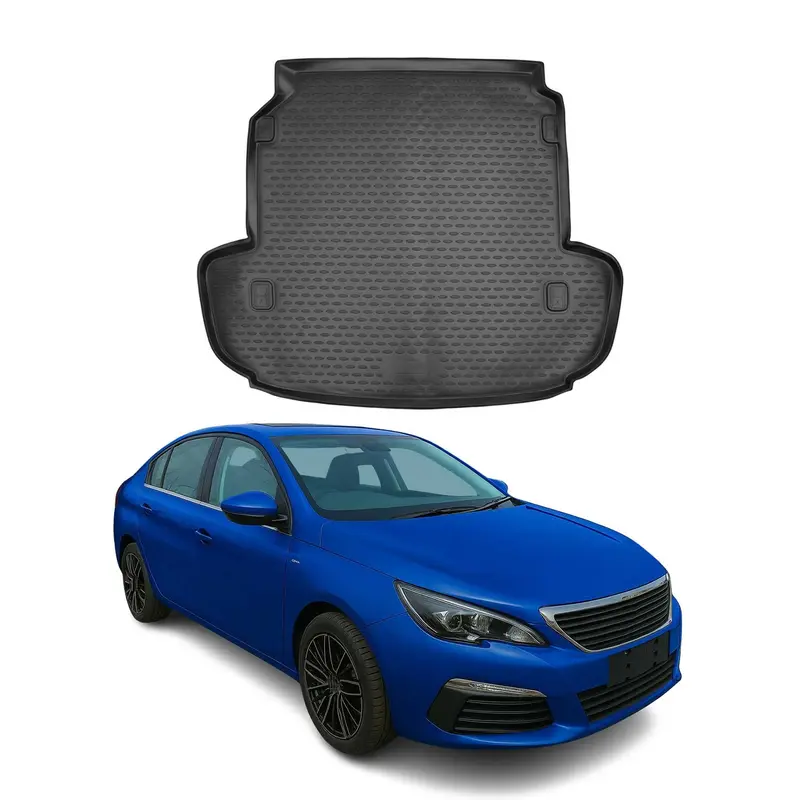 OMAC Tapis de coffre pour Peugeot 4008 2010-2026 caoutchouc TPE noir