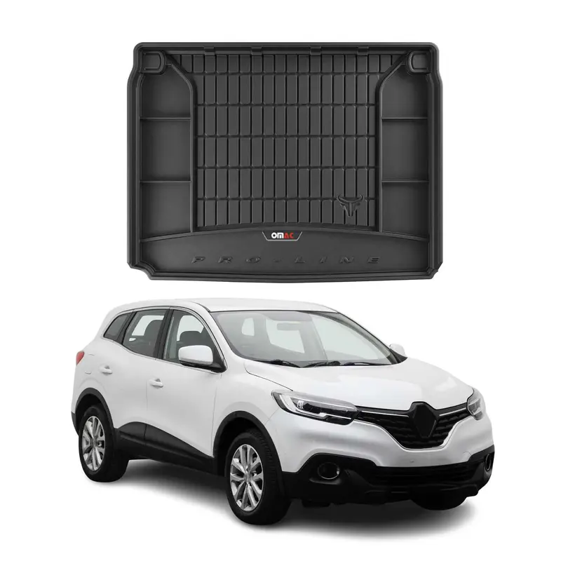 OMAC Tapis de coffre pour Renault Kadjar 2015-2022 en caoutchouc Noir
