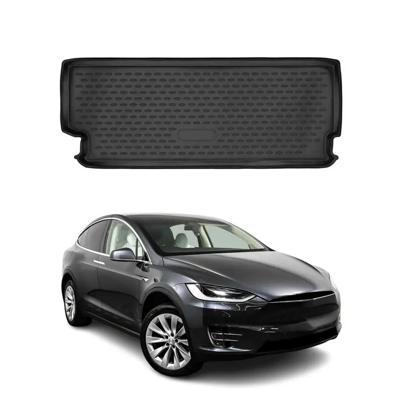 OMAC Tapis De Coffre pour Tesla Model X 2016-2020 en caoutchouc Noir