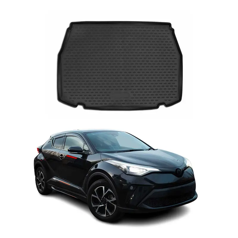 OMAC Tapis De Coffre pour Toyota C-HR 2016-2023 en caoutchouc Noir