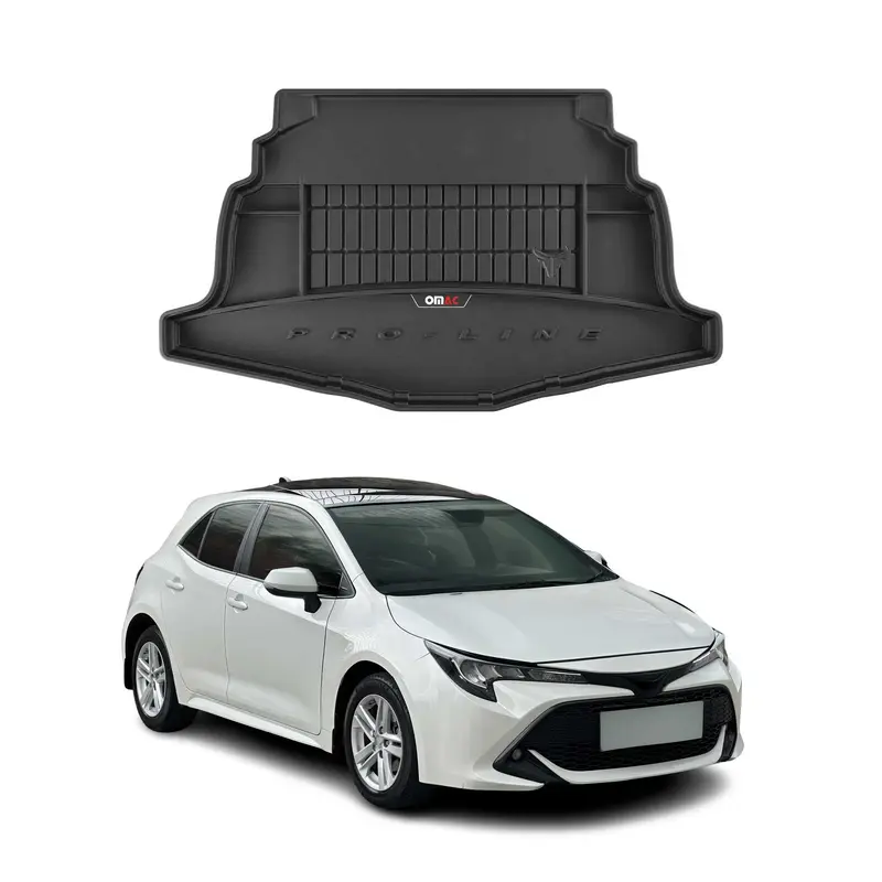 OMAC Tapis De Coffre pour Toyota Corolla Hayon 2018-2024 Inférieur TPE Noir