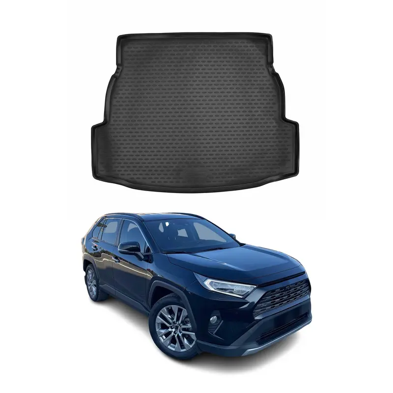 OMAC Tapis De Coffre pour Toyota RAV4 Hybrid 2018-2024 en caoutchouc Noir