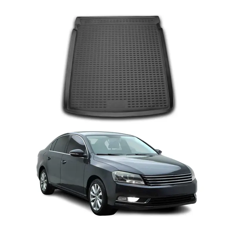 OMAC Tapis de coffre pour Volkswagen Passat B7 Berline 2010-2014 Noir