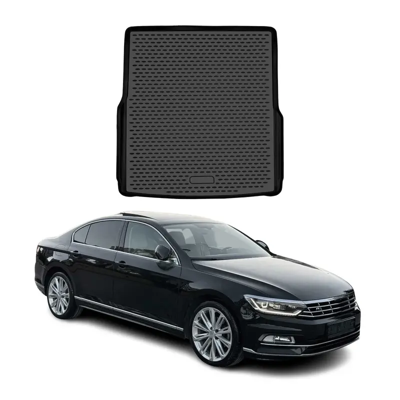 OMAC Tapis de coffre pour VW Passat B8 Break 2019-2023 FL en caoutchouc TPE Noir