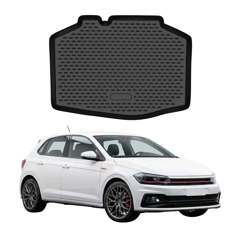 OMAC Tapis de coffre pour VW Polo mk6 GTI 2017-2021 Pre-FL caoutchouc TPE Noir