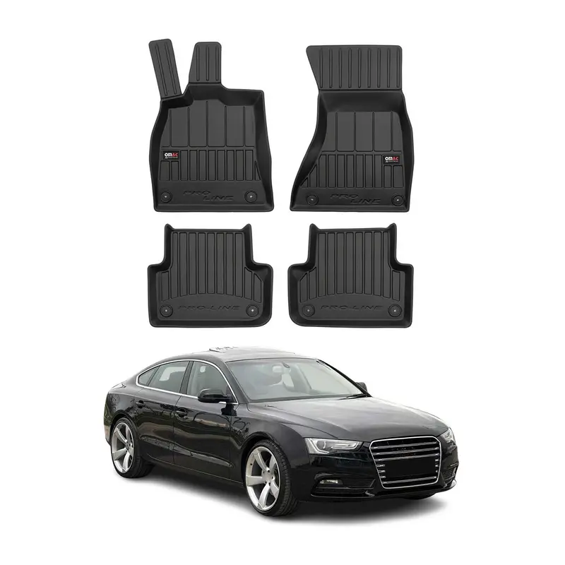 OMAC Tapis de sol caoutchouc pour Audi A5 8TA Sportback 2009-17 Noir Premium