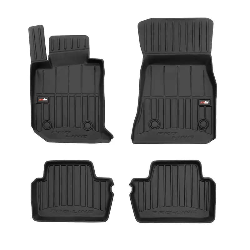 OMAC Tapis de sol caoutchouc pour BMW Série 2 Coupé G42 2021-2026 4Pcs Noir