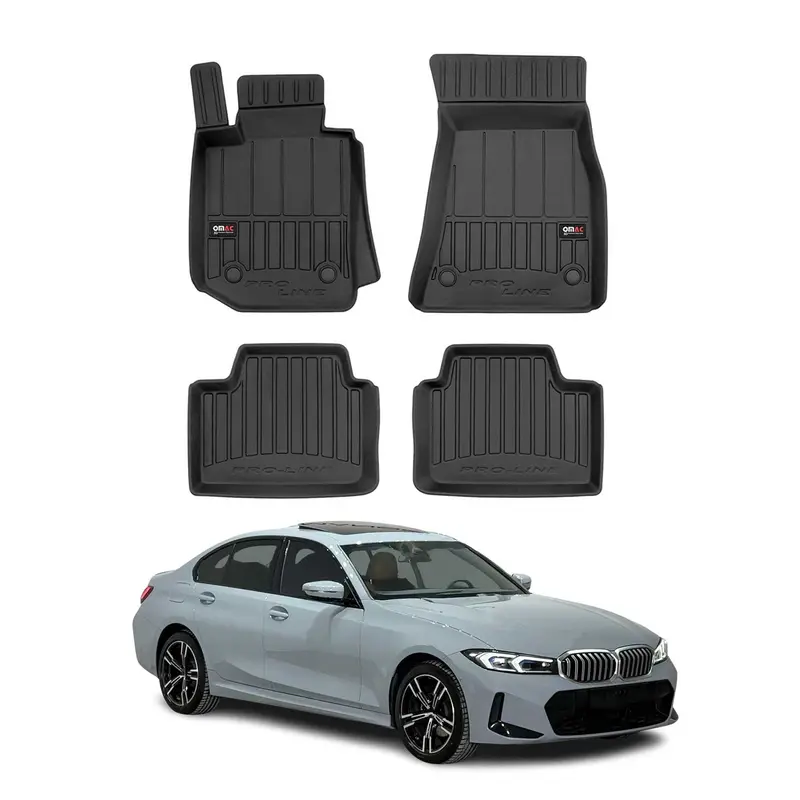 OMAC Tapis de sol caoutchouc pour BMW Série 3 G20 G21 2019-2026 Noir Premium