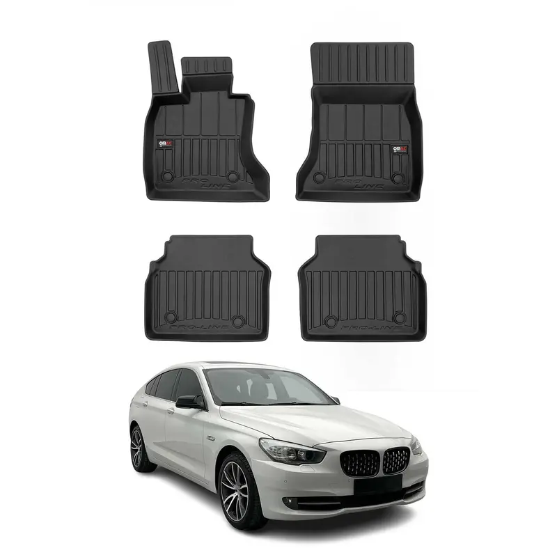 OMAC Tapis de sol caoutchouc pour BMW Série 5 Gran Turismo F07 2009-2017 Noir