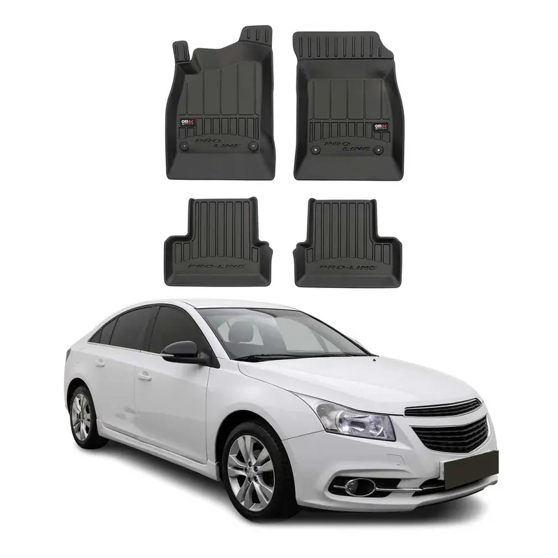 OMAC Tapis de sol en caoutchouc pour Chevrolet Cruze 2009-2023 Noir Premium
