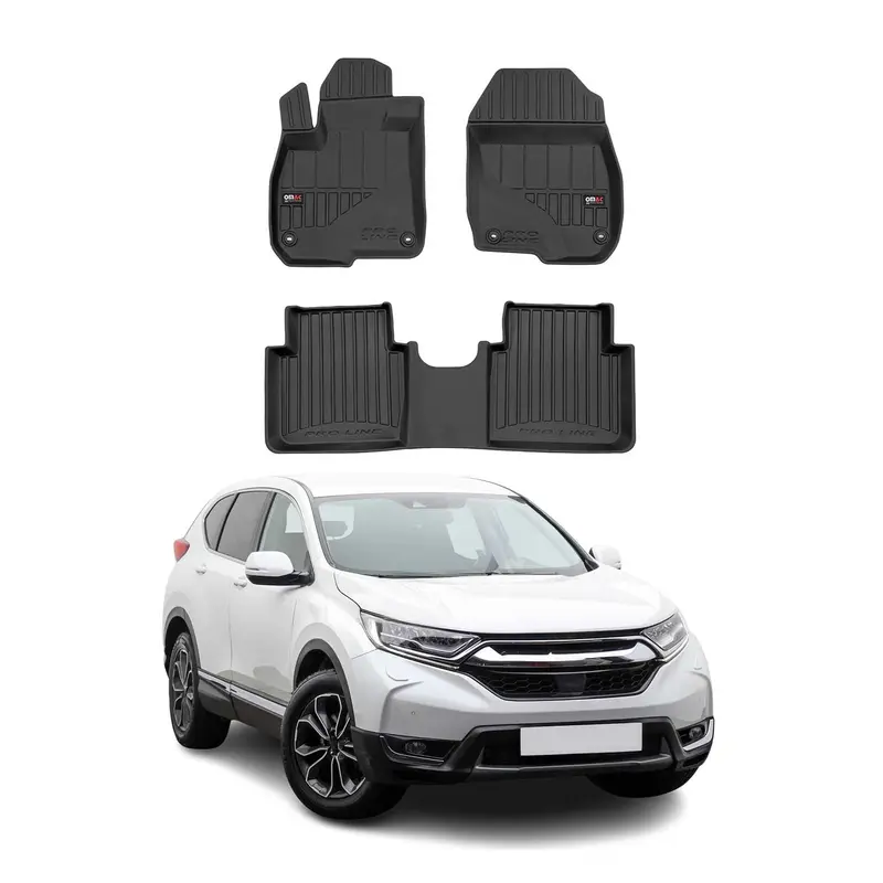 OMAC Tapis de sol en caoutchouc pour Honda CR-V V 2018-2022 Noir Premium