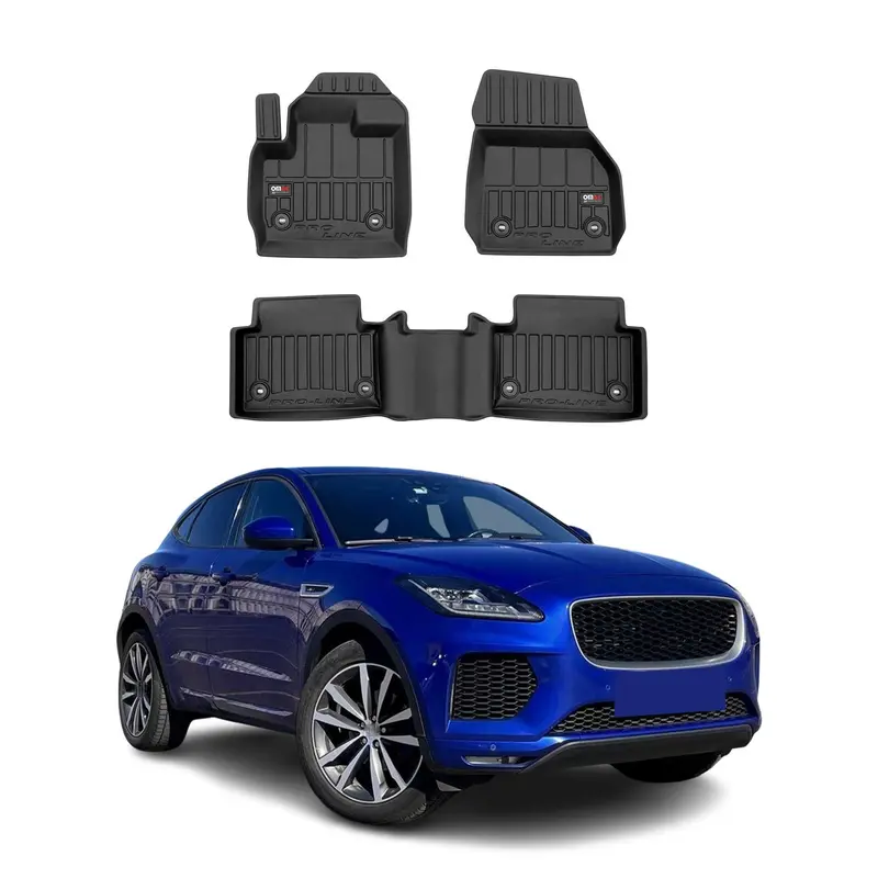 OMAC Tapis de sol en caoutchouc pour Jaguar E-Pace 2018-2024 Noir Premium