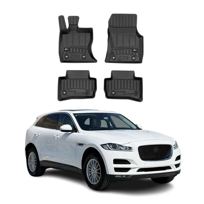 OMAC Tapis de sol en caoutchouc pour Jaguar F-Pace 2016-2025 Noir Premium