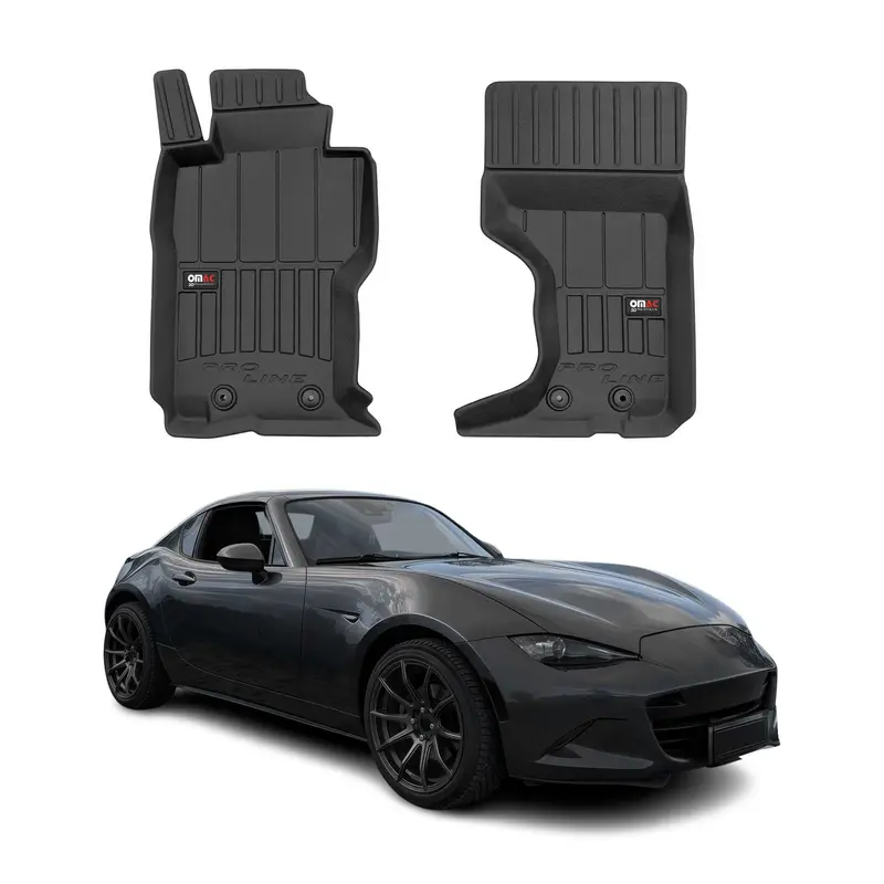 OMAC Tapis de sol en caoutchouc pour Mazda MX-5 IV 2015-2026 Noir Premium