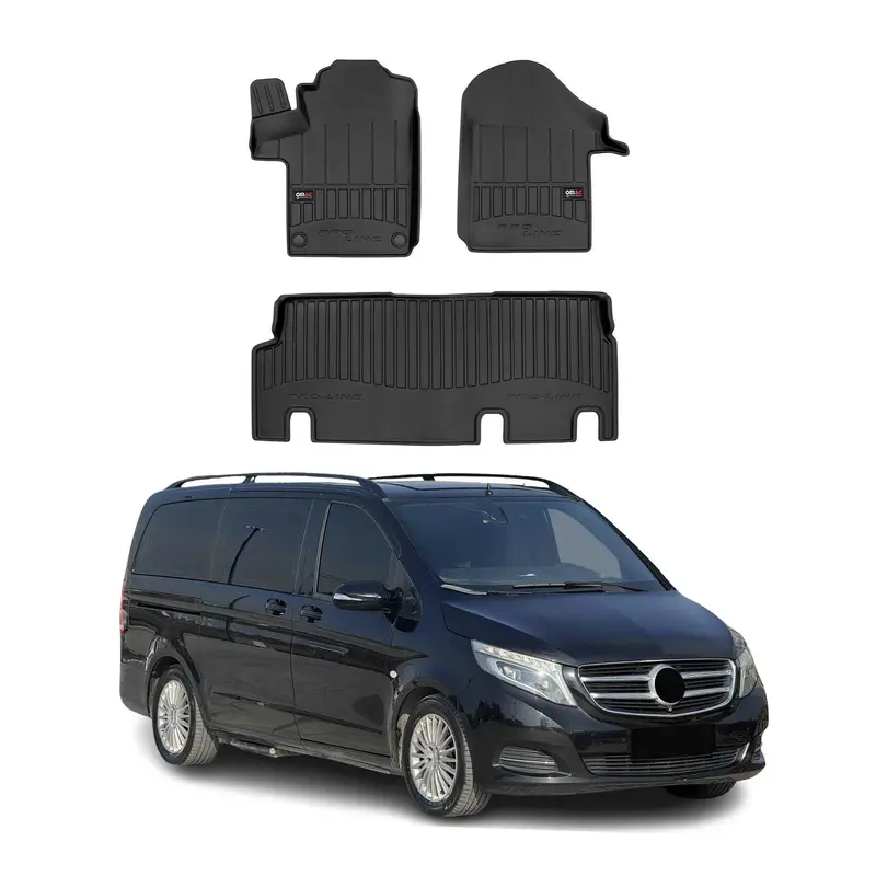 OMAC Tapis de sol en caoutchouc pour Mercedes Vito W447 2014-2026 Noir Premium