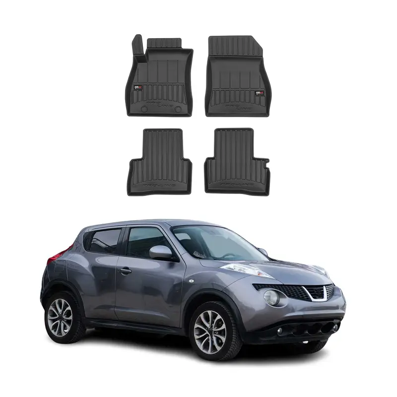 OMAC Tapis de sol en caoutchouc pour Nissan Juke 2010-2019 Noir Premium