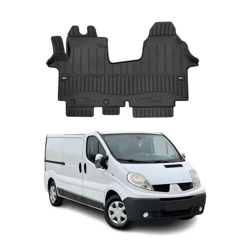 OMAC Tapis de sol en caoutchouc pour Opel Vivaro A 2001-2014 Noir Premium