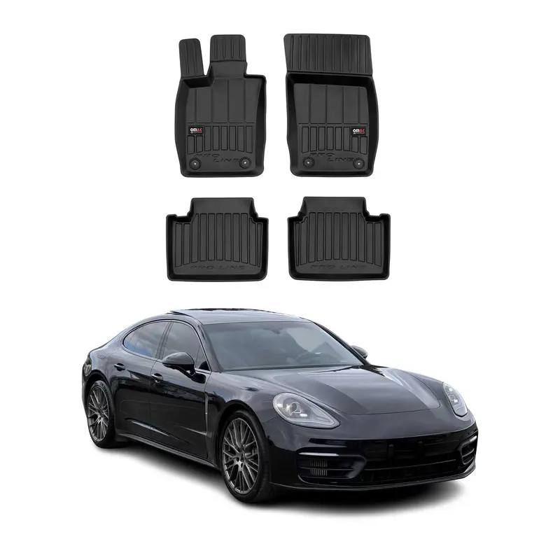 OMAC Tapis de sol en caoutchouc pour Porsche Panamera 971 2017-2023 Noir Premium
