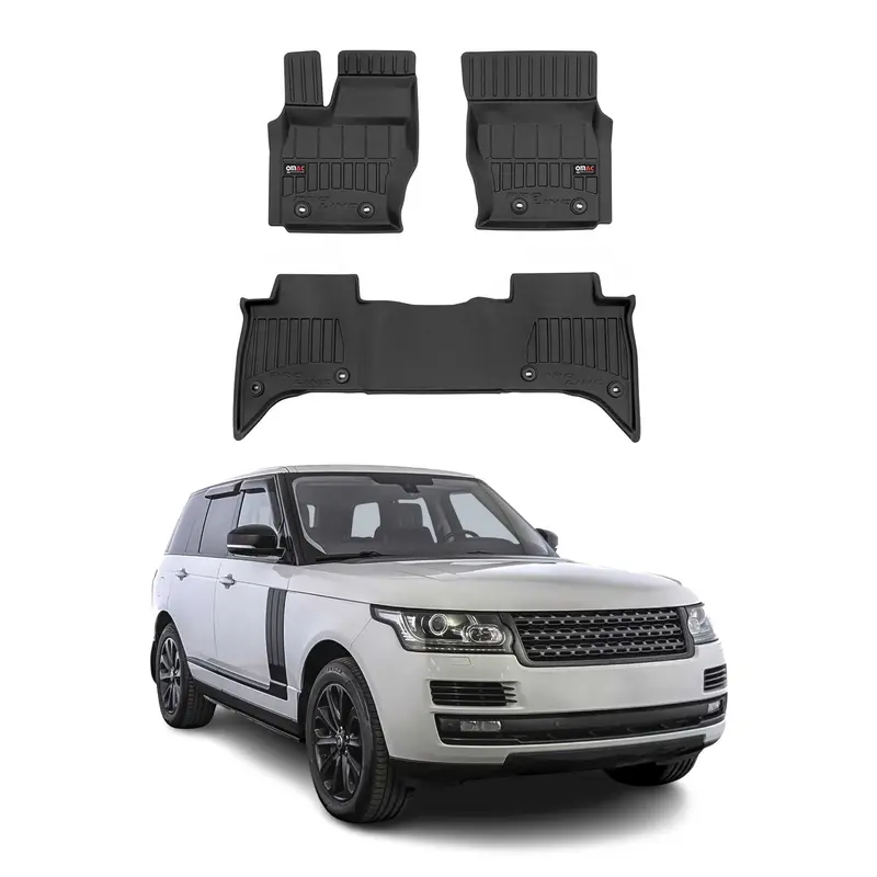 OMAC Tapis de sol en caoutchouc pour Range Rover 2012-2022 Standart Noir Premium