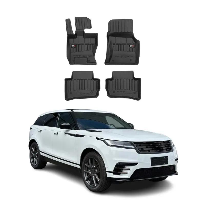 OMAC Tapis de sol en caoutchouc pour Range Rover Velar 2017-2026 Noir Premium