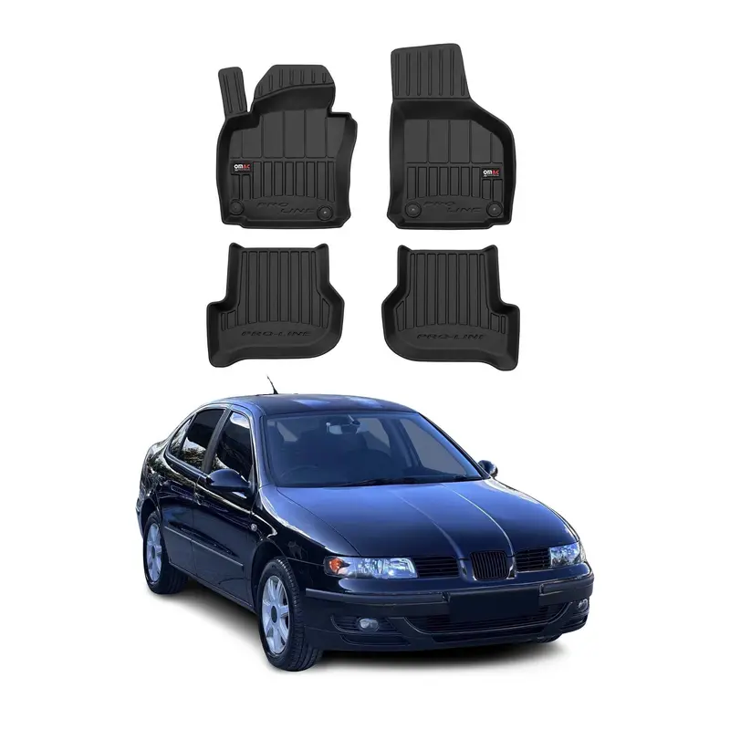 OMAC Tapis de sol en caoutchouc pour Seat Toledo 2004-2009  Noir Premium