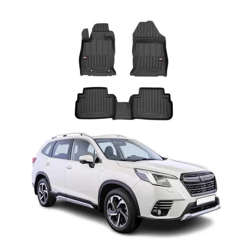 OMAC Tapis de sol en caoutchouc pour Subaru Forester V 2018-2025 Noir Premium