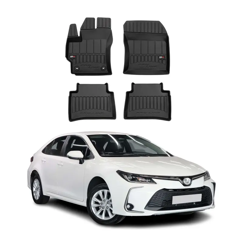 OMAC Tapis de sol en caoutchouc pour Toyota Corolla Berline Break 2019-2026 Noir