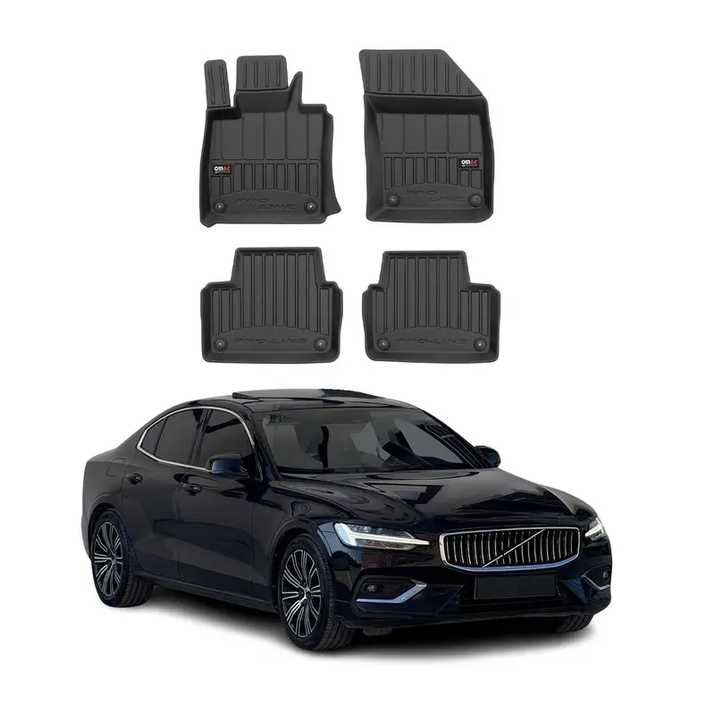 OMAC Tapis de sol en caoutchouc pour Volvo V60 S60 2018-2024 Noir Premium