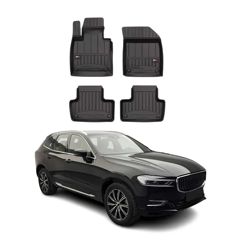 OMAC Tapis de sol en caoutchouc pour Volvo XC60 2017-2024 Noir Premium