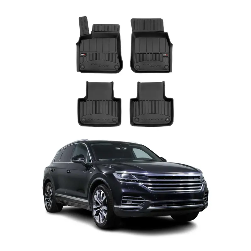 OMAC Tapis de sol en caoutchouc pour VW Touareg 2017-2023 Noir Premium