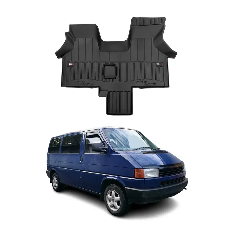OMAC Tapis de sol en caoutchouc pour VW Transporter T4 1990-2003 Noir Premium