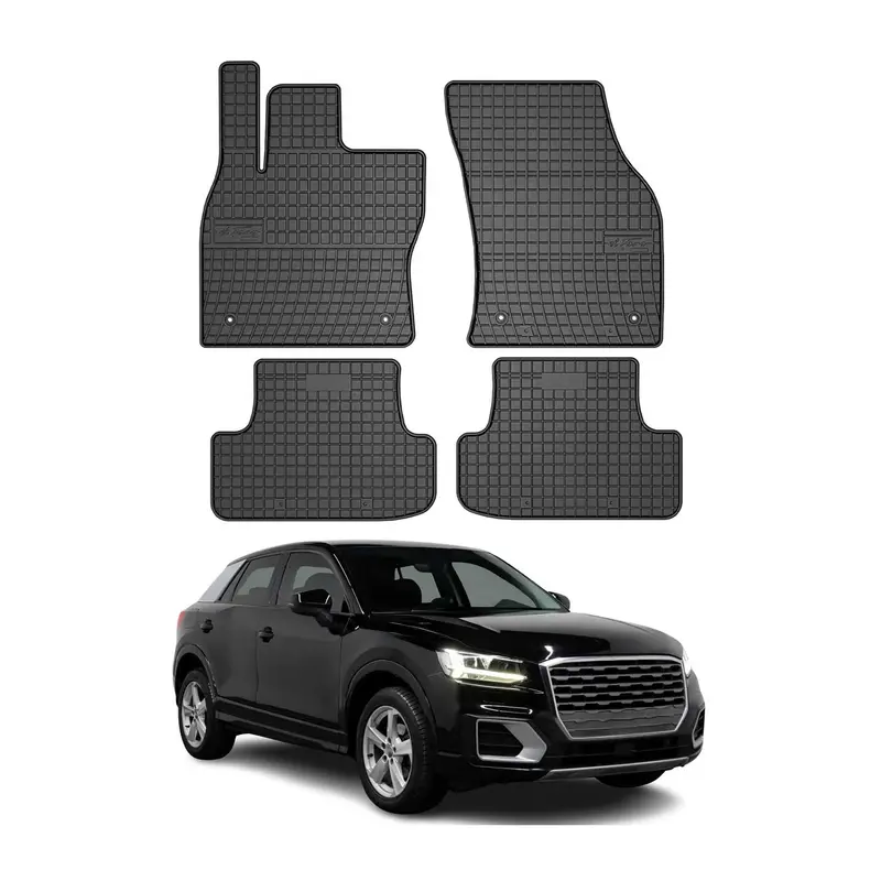 OMAC Tapis de sol pour Audi Q2 2017-2026 Noir en caoutchouc