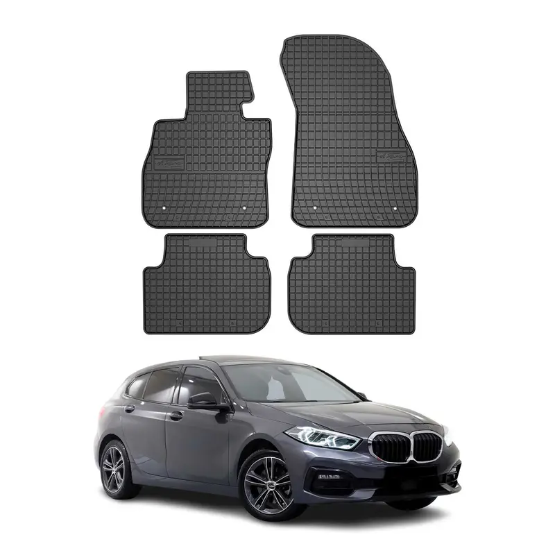 OMAC Tapis de sol pour BMW Série 1 F40 2019-2024 Noir en caoutchouc