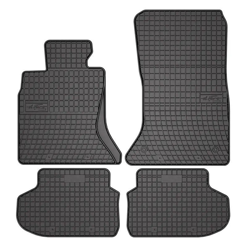 OMAC Tapis de sol pour BMW Série 5 Berline Break 2013-17 Noir en caoutchouc