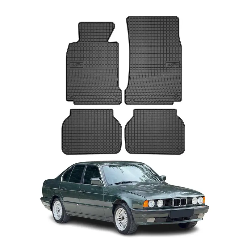 OMAC Tapis de sol pour BMW Série 5 E39 Berline Break 1995-2003 Noir caoutchouc