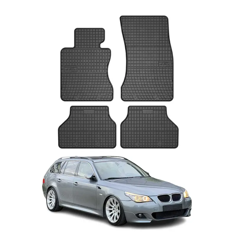 OMAC Tapis de sol pour BMW Série 5 E60 E61 2003-2010 Noir en caoutchouc