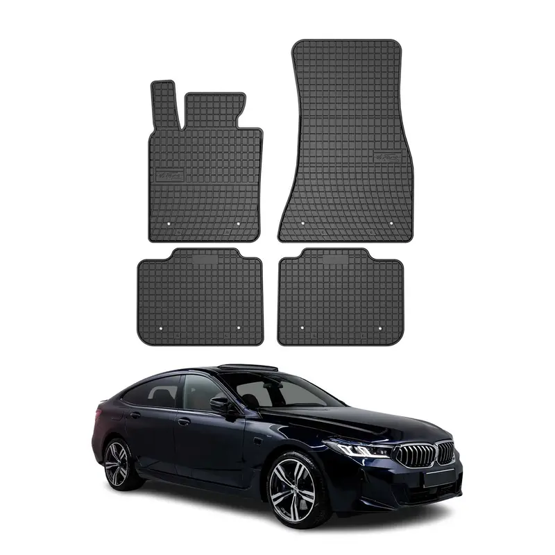 OMAC Tapis de sol pour BMW Série 6 Gran Turismo G32 2017-2023 Noir caoutchouc