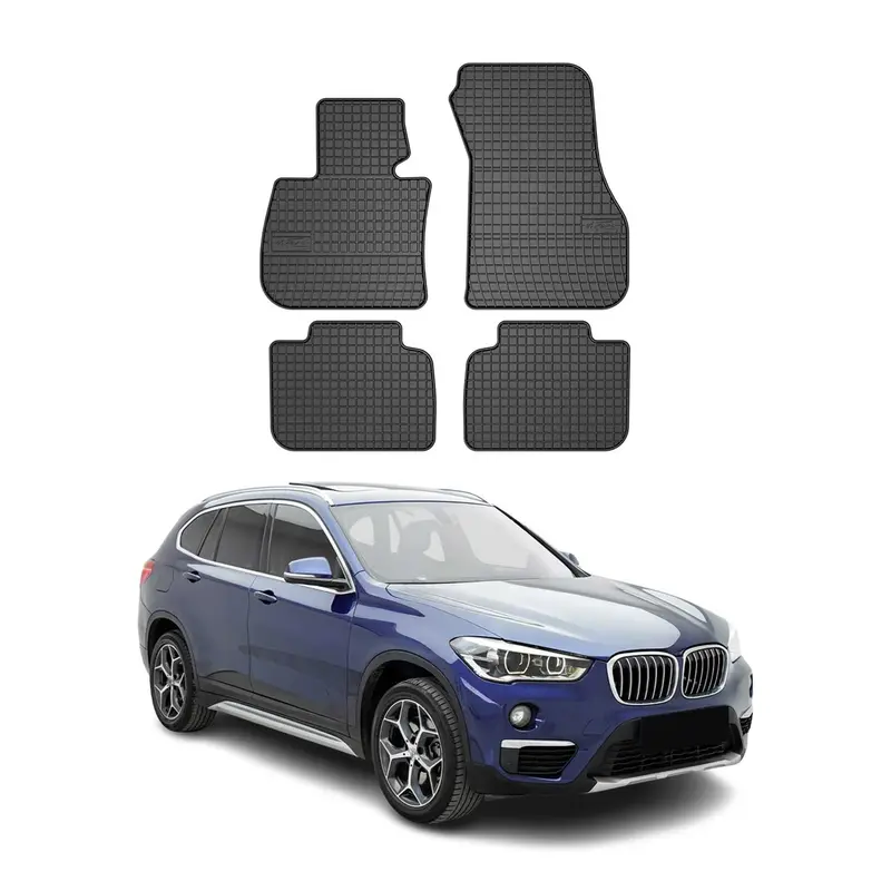 OMAC Tapis de sol pour BMW X1 F48 2015-2022 Noir en caoutchouc