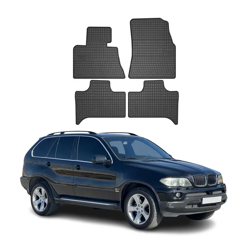 OMAC Tapis de sol pour BMW X5 E53 1999-2006 Noir en caoutchouc