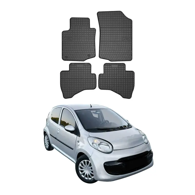 OMAC Tapis de sol pour Citroen C1 2005-2014 Noir en caoutchouc