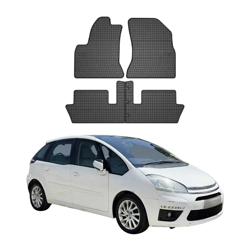 OMAC Tapis de sol pour Citroen C4 Picasso Grand Picasso 2006-13 Noir caoutchouc