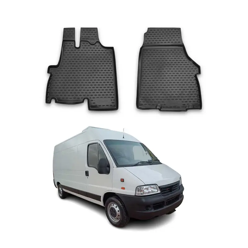 OMAC Tapis de sol pour Fiat Ducato 2014-2026 sur mesure en caoutchouc Noir