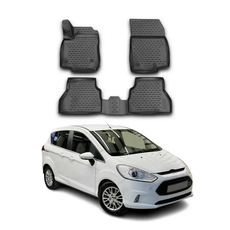 OMAC Tapis de sol pour Ford B-Max B232 2012-2017  sur mesure en caoutchouc Noir