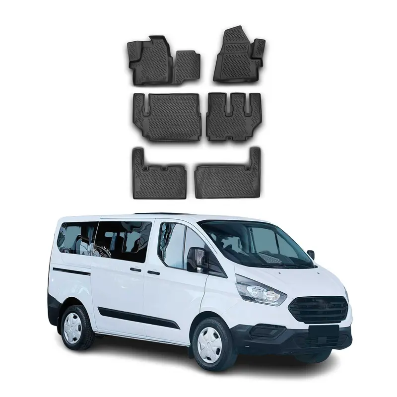 OMAC Tapis de sol pour Ford Tourneo Custom mk1 2012-2017 9Places Pre-FL TPE 6Pcs