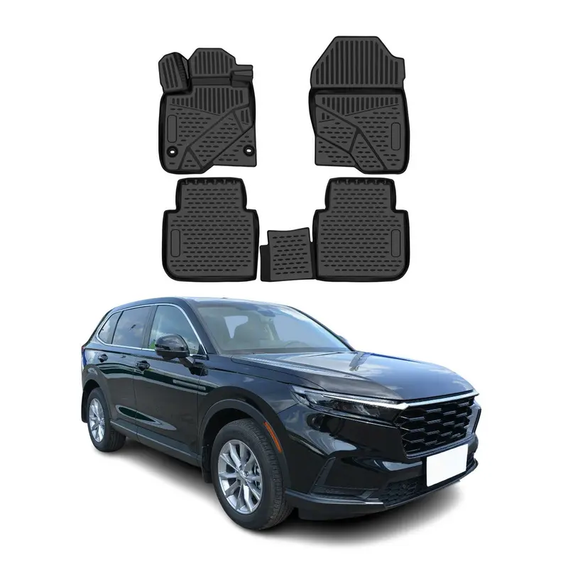 OMAC Tapis de sol pour Honda CR-V VI 2023-2026 en caoutchouc TPE Noir 4Pcs