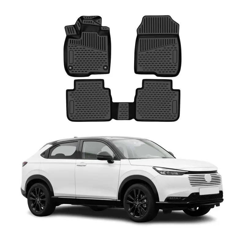 OMAC Tapis de sol pour Honda HR-V III 2021-2026 en caoutchouc TPE Noir 3Pcs