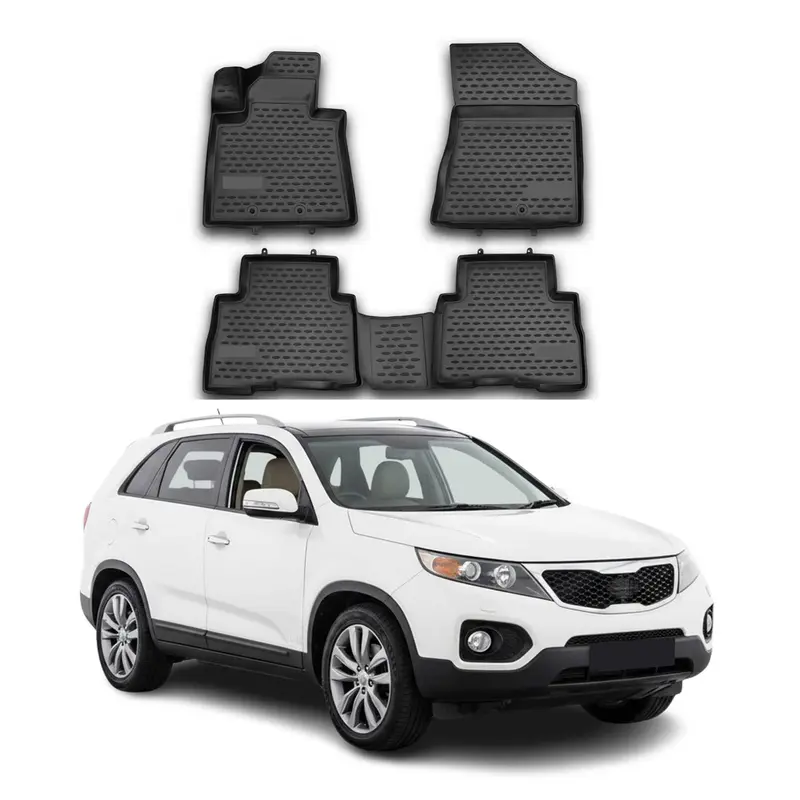 OMAC Tapis de sol pour Kia Sorento Facelift 2012-2015 sur mesure en caoutchouc