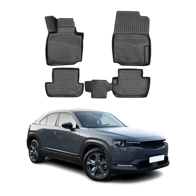 OMAC Tapis de sol pour Mazda MX-30 2021-2026 en caoutchouc Noir