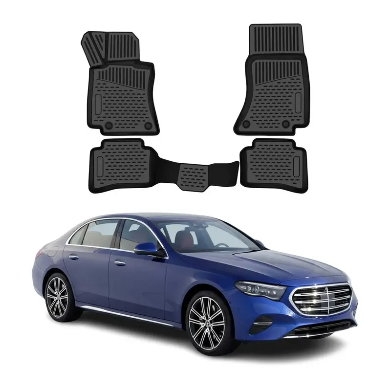 OMAC Tapis de sol pour Mercedes Classe E W214 Berline 2023-2026 TPE Noir 4Pcs
